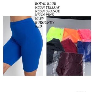 NEON YELLOW HIGHWAIST BIKER SHORTS